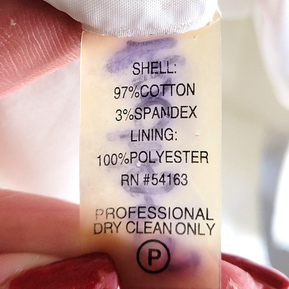 Calvin Klein Womens Cap Sleeve Collared Button Front Dress White 6 - Picture 7 of 12